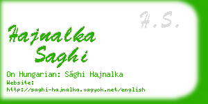 hajnalka saghi business card
