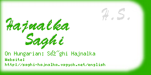 hajnalka saghi business card